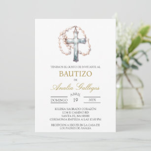 Crucifix Inbjudan till spansk baptism