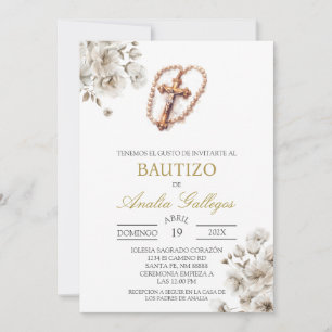 Crucifix Inbjudan till spansk baptism