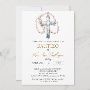 Crucifix Inbjudan till spansk baptism