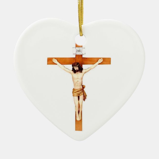 CRUCIFIX, JULGRANSPRYDNAD KERAMIK (Framsidan)