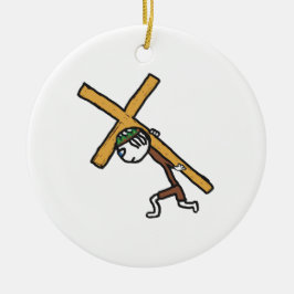 Crucifix Julgransprydnad Keramik