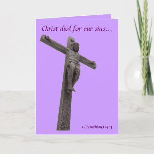 Crucifix Kristus dog för vår Sins II Helgkort