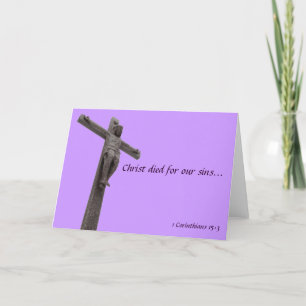 Crucifix Kristus dog för vår Sins II Helgkort
