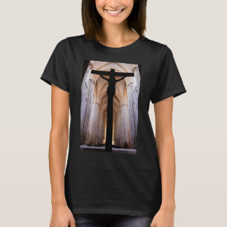 Crucifix med Jesus Kristus. Gothic Alcobaca Abbey T Shirt