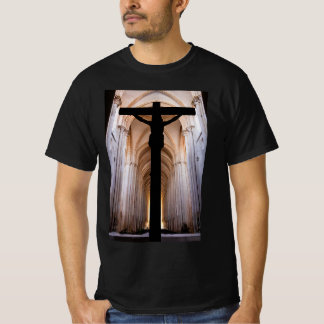 Crucifix med Jesus Kristus. Gothic Alcobaca Abbey T Shirt