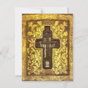 Crucifix med saints-ortodoxa-ikonen Relices Vykort