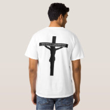 Crucifix och verse för T-tröja för John 3:16vit på