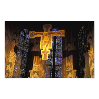Crucifix över högaltaret i Santa Fototryck