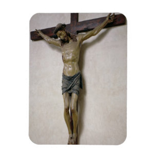 Crucifix (polychrome trä) magnet