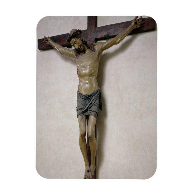 Crucifix (polykromträ) magnet (Vertikal)