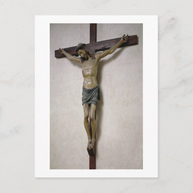 Crucifix (polykromträ) vykort (Framsida)