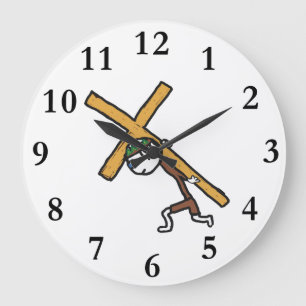Crucifix Stor Klocka