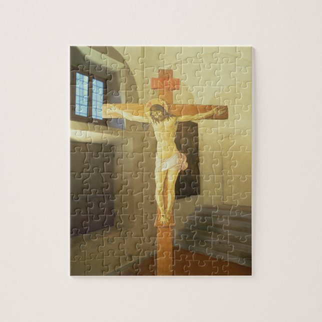 Crucifix (tempera på trä) pussel (Vertikal)