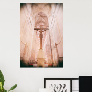 Crucifixen bakom Batalhas kloster Fototryck