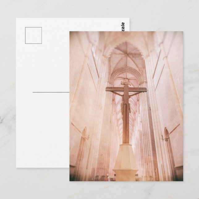 Crucifixen bakom Batalhas kloster Vykort (Fram/baksida)