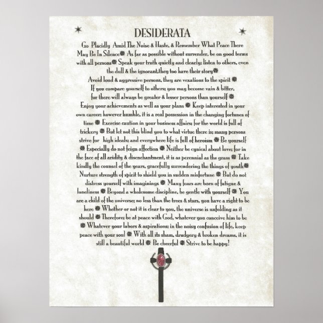 CRUCIFIXEN DESIDERATA Scepter Poster (Framsidan)