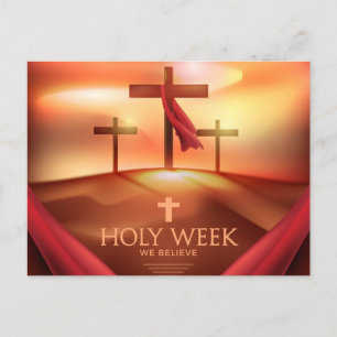 Crucifixen heliga vecka helg vykort