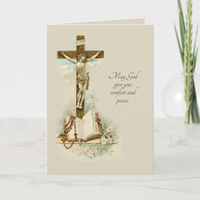 Crucifixen om kondoleans mellan katolska sympatier kort (Framsida)