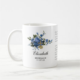 Crucifixen Prayer Bridesmaid, katolsk blå Ro Kaffemugg