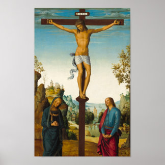 Crucifixion, 1485 av Pietro Perugino Poster