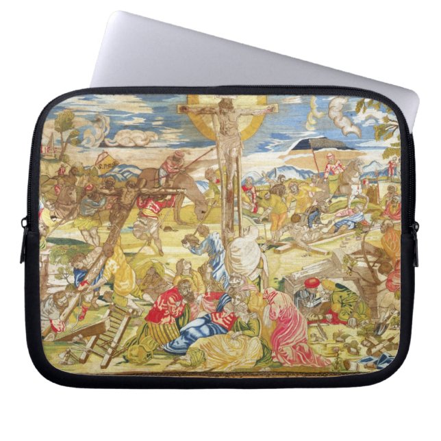 Crucifixion 1609 (broderi) laptop sleeve (Framsidan)