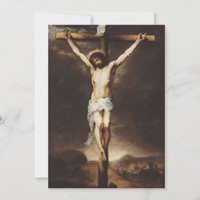 Crucifixion av Bartolome Esteban Murillo Inbjudningar (Framsida)
