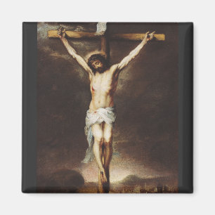 Crucifixion av Bartolome Esteban Murillo Magnet