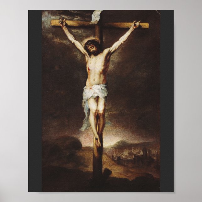 Crucifixion av Bartolome Esteban Murillo Poster (Framsidan)