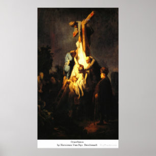 Crucifixion av Harmensz Van Rijn Rembrandt Poster