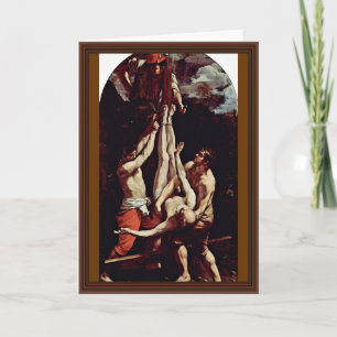 Crucifixion av St Peter av Reni Guido Kort