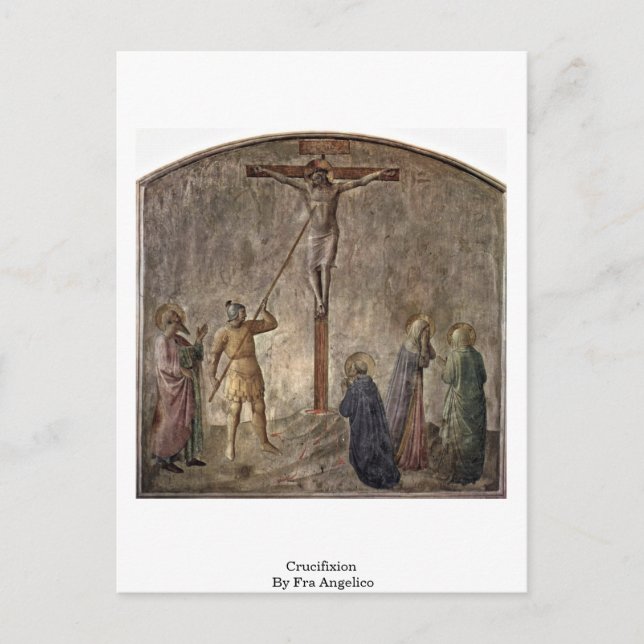 Crucifixion by Fra Angelico Vykort (Framsida)