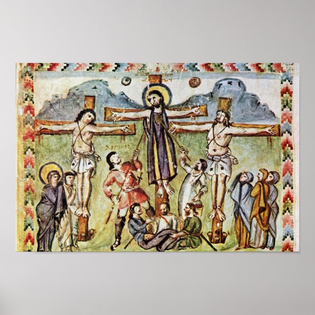 Crucifixion by Meister des Rabula-Evangeliums (Bes Poster (Framsidan)