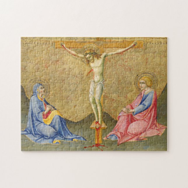 Crucifixion c. 1445/1450 av Sano di Pietro Pussel (Horisontell)