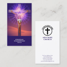Crucifixion Christian Church Pastor eller Evangeli Visitkort
