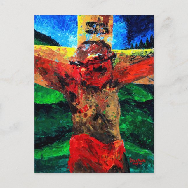 Crucifixion- den är avslutat 2009 vykort (Framsida)