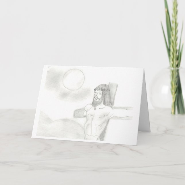 "Crucifixion" ett Påsk-kort Helgkort (Framsida)