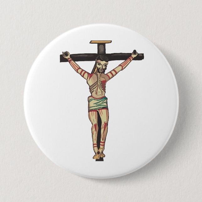 Crucifixion Jesus Kristus Kor Watercolor konst Knapp (Framsida)