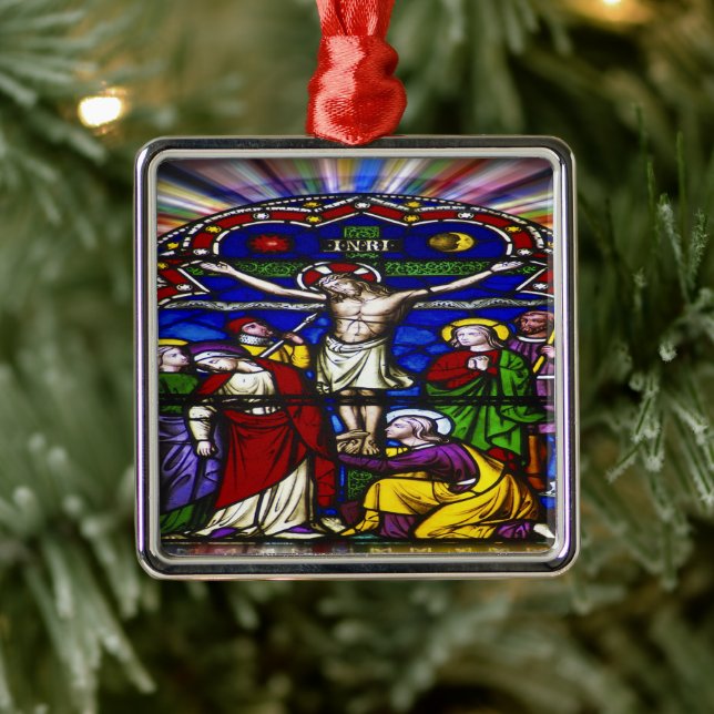Crucifixion Jesus på Kor Julgransprydnad Metall (Träd)