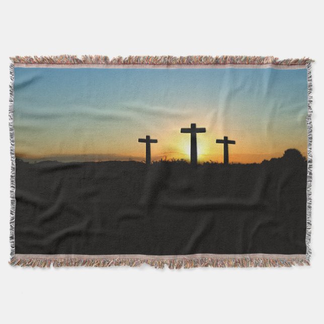 Crucifixion Kor vid Sunset Filt (Framsidan)