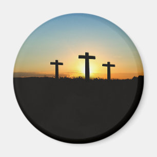 Crucifixion Kor vid Sunset Magnet