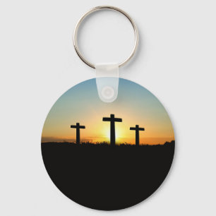 Crucifixion Kor vid Sunset Nyckelring