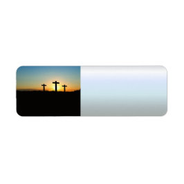 Crucifixion Kor vid Sunset Returadress Etikett