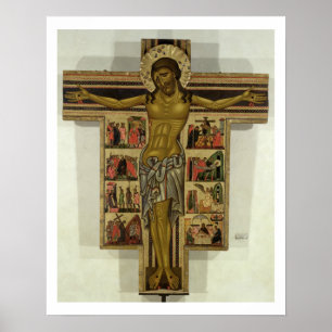 Crucifixion med berättelser av passionen, skolar poster