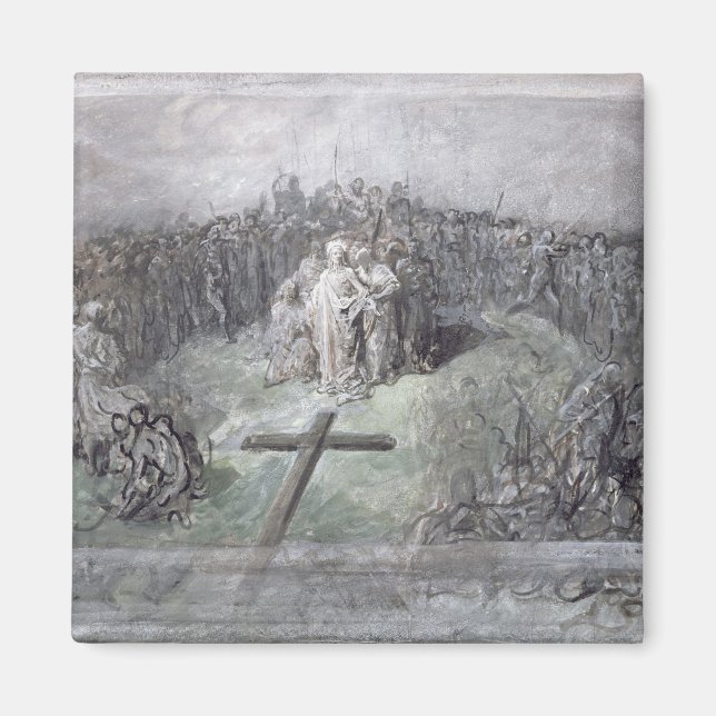 Crucifixion (med gouache på pappra) magnet (Framsidan)
