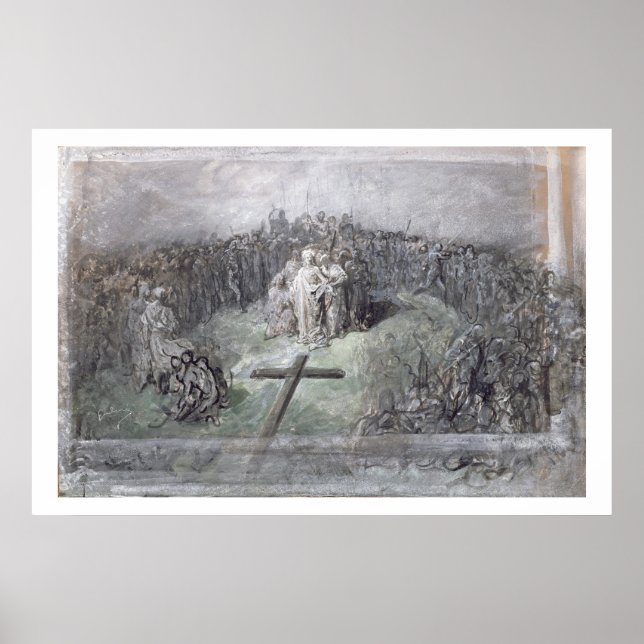 Crucifixion (med gouache på pappra) poster (Framsidan)