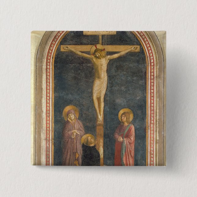 Crucifixion med oskulden, SS. John Evangelien Knapp (Framsida)