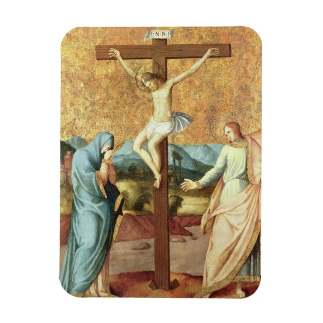Crucifixion med Virgin och johannesört Magnet (Vertikal)