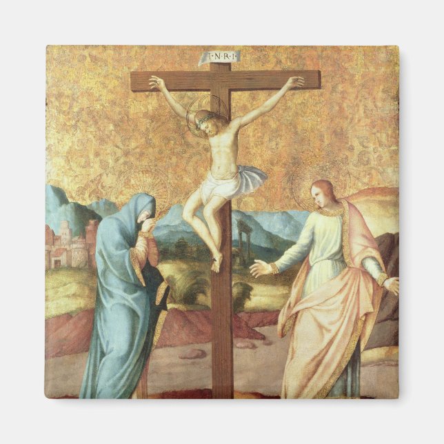 Crucifixion med Virgin och johannesört Magnet (Framsidan)