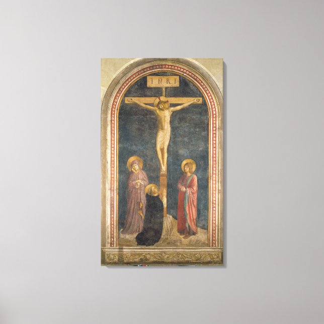 Crucifixion med Virgin, SS. John Evangeli Canvastryck (Framsida)