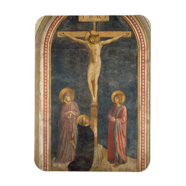 Crucifixion med Virgin, SS. John Evangeli Magnet (Vertikal)